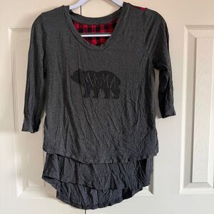 Latched Mama Bear Nursing 3/4 Long Sleeve Tee size XS